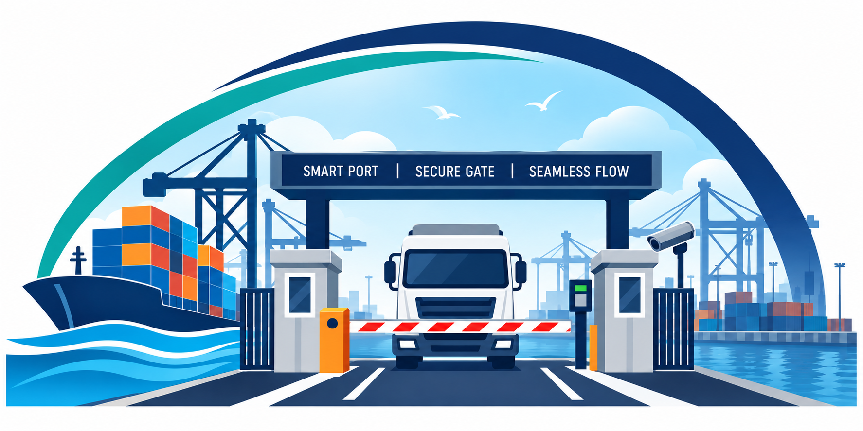 Gate In → Weighbridge In → Weighbridge Out → Gate Out